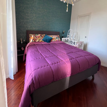 Trapunta Matrimoniale Modern Bordeaux in Microfibra