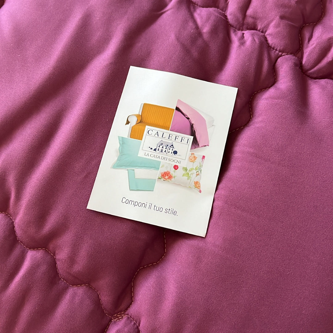 Trapunta Matrimoniale Modern Bordeaux in Microfibra
